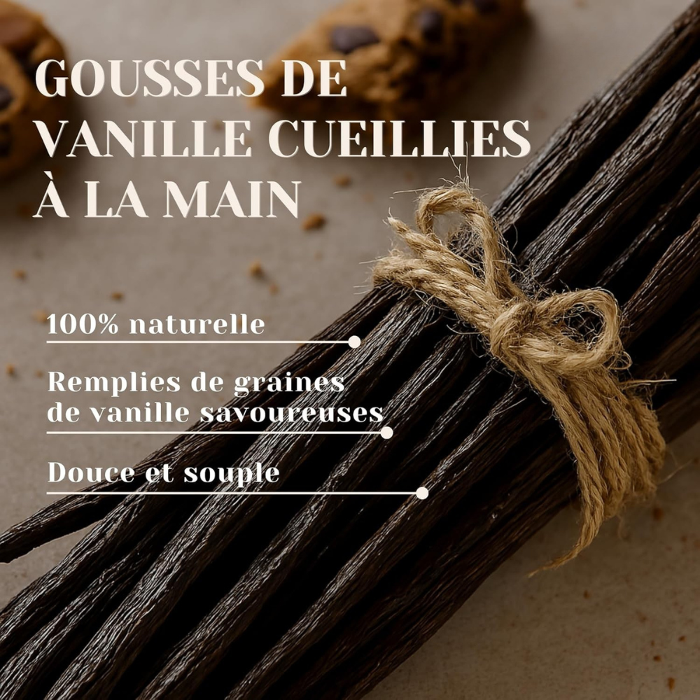 Gousses de Vanille Bourbon Qualité Gourmet 13-14cm