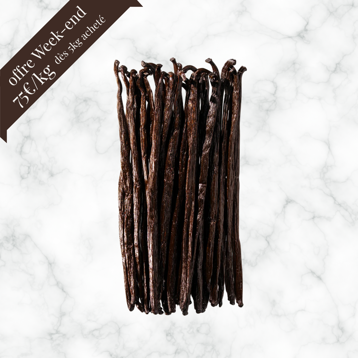 Gousses de Vanille Bourbon Qualité Gourmet 16-18cm